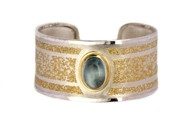 Armreif in Silber mit Feingold