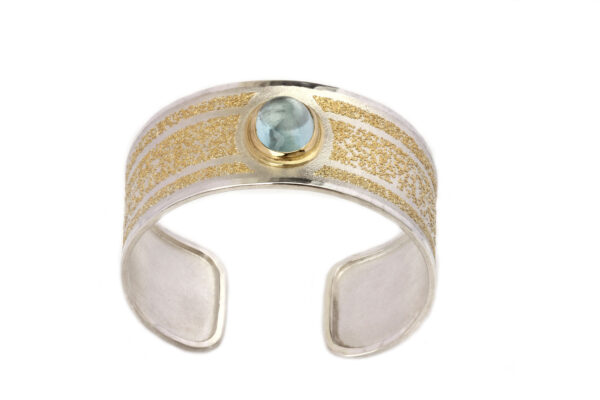 Armreif in Silber mit Feingold