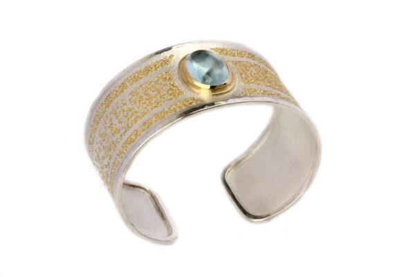 Armreif in Silber mit Feingold