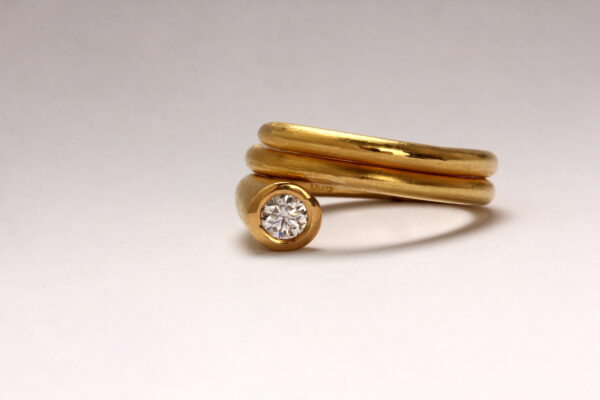 Ring in Gold mit Diamant