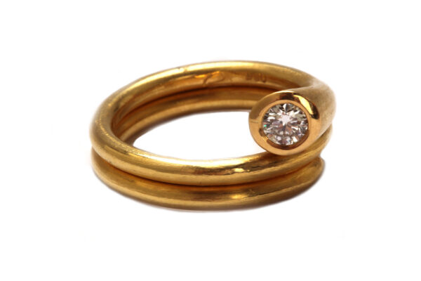 Ring in Gold mit Diamant