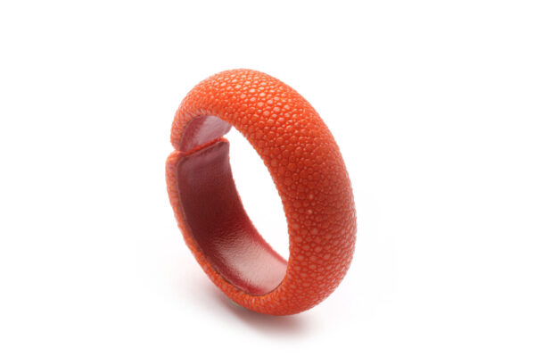 Rochenleder-Armspange, rot