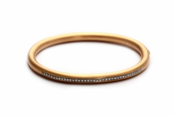 Armreif in Roségold und Platin mit Diamanten
