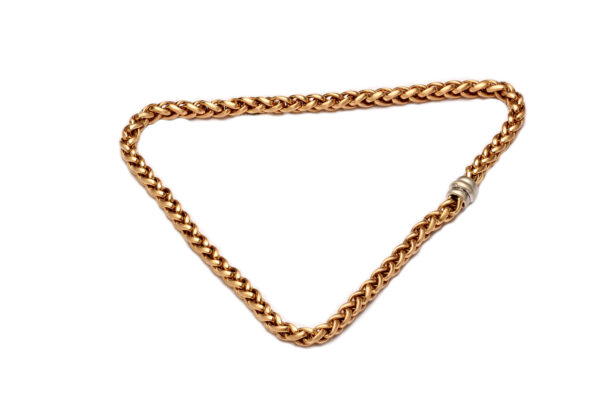 Collier in Gold, Zopfmuster