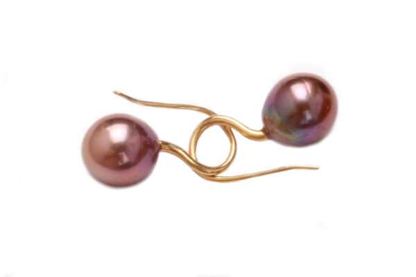 Ohrhänger in Rosegold mit Perlen