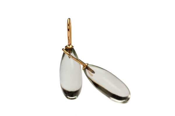 Ohrstecker in Gelbgold mit Aquamarin