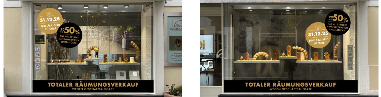 Schaufenster Räumung